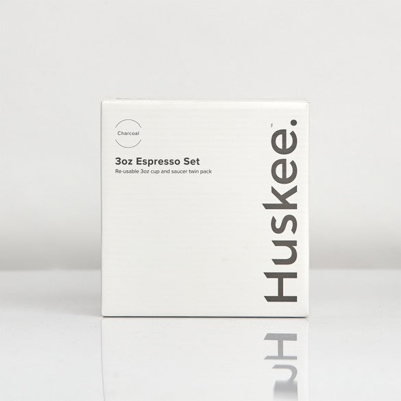 Huskee Cup 3 OZ Espresso Set Black