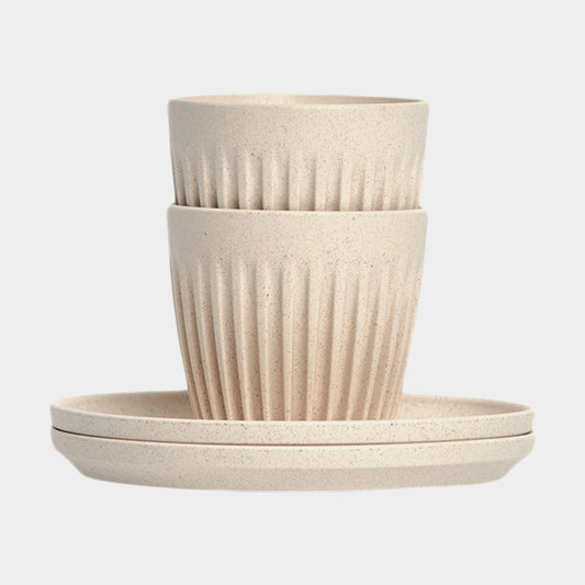 Huskee Cup 3 OZ Espresso Set White